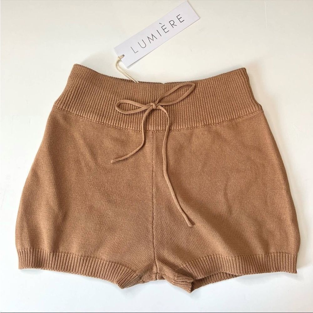 NWT‎ urban outfitters lumiere tan knit lounge shorts